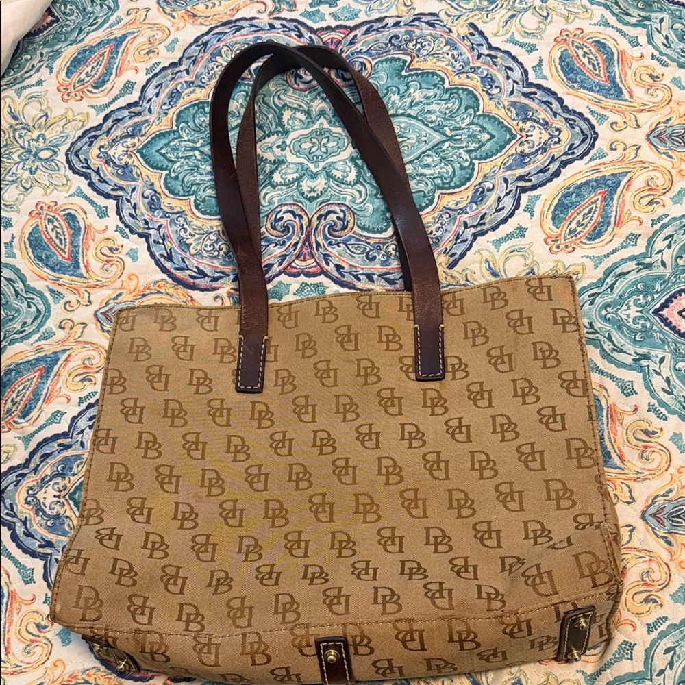 Dooney & Bourke Tan Monogram Tote